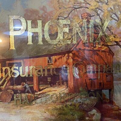 Lot 132: Phoenix Insurance Company Reverse Glass Advertising