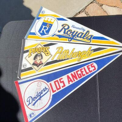 Lot 1: Pennants â€“ Royals, Pirates, and Dodgers 
