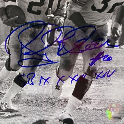 Autographed Rocky Bleier Football Photo.