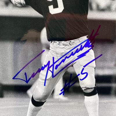 Autographed Terry Hanratty Football Photo.