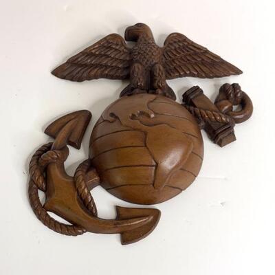 Set of (3) USMC Wood Wall Decor / Emblems