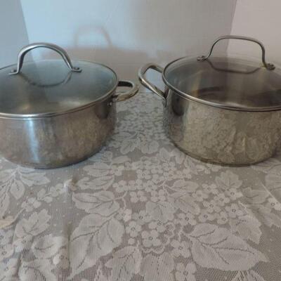 STAINLESS STEEL POTS WITH LIDS