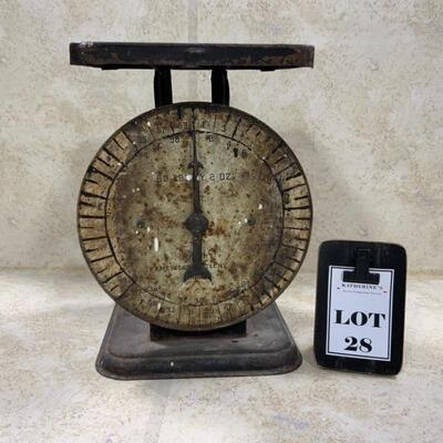 -28- ANTIQUE | 60 Pound American Cutlery Scale | Rustic Chic!