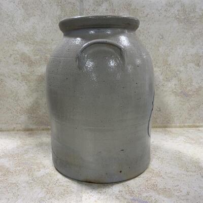 -37- ANTIQUE | Salt Glaze | 2 Gallon Butter Churn Crock | Open Fern