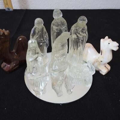 Clear glass nativity