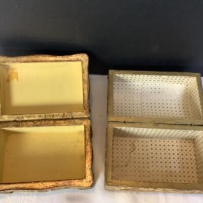 2222 Painted Gold Terracotta Shelves Art Boxes Florentina Plate