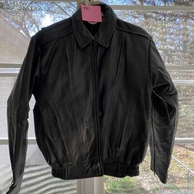 Black Leather Riding Jacket 