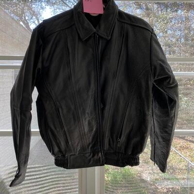 Black Leather Riding Jacket 