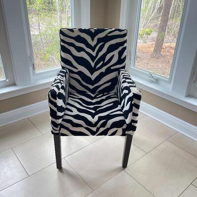 Pair of Zebra Print Sitting Chairs