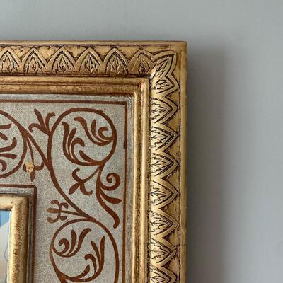 Beautiful Swirl Gold Framed Beveled Mirror 