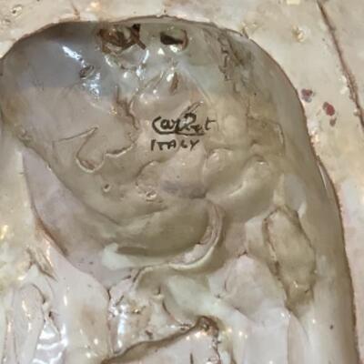 2225 Italian Porcelain Madonna Plaque By Corbet 