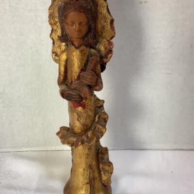2227 Anri Wood Madonna Bust Religious Figurines