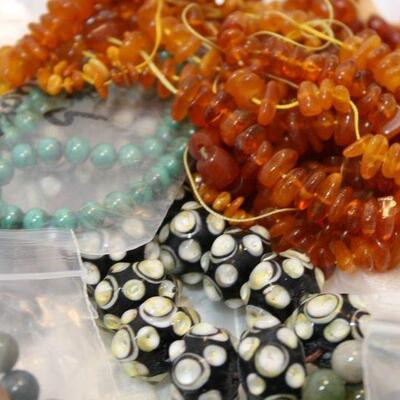 Quality beads! Strands, loose, Lapis, Malichite, Agate, Sterling, Carnelian, Artwork, Glass, Wedding Cake
