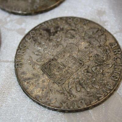 3 1780 Maria Theresa Thaler coins Austria