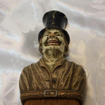 Creepy Dickens style figural crumb whisk broom