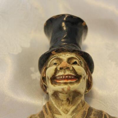 Creepy Dickens style figural crumb whisk broom