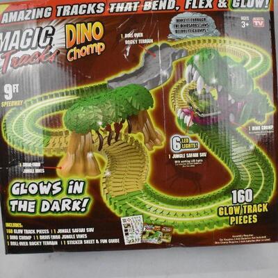 As Seen on TV Magic Tracks Dino Chomp: Missing Car, Stand for Vines, & Fun Guide