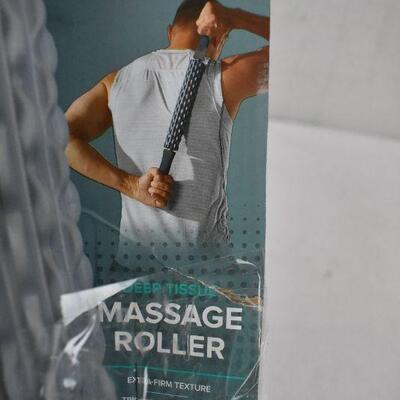 Gaiam Restore Deep Tissue Massage Roller in Gray. Open Packaging, good condition