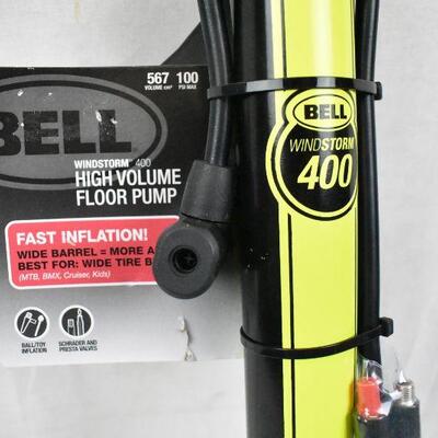 Bell Sports Windstorm 400 Floor Bike Pump - Black. Scratched. Works