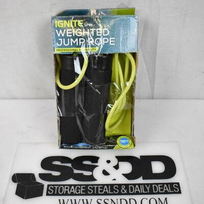 Ignite by SPRI Weighted Jump Rope (2lb). Open Packaging