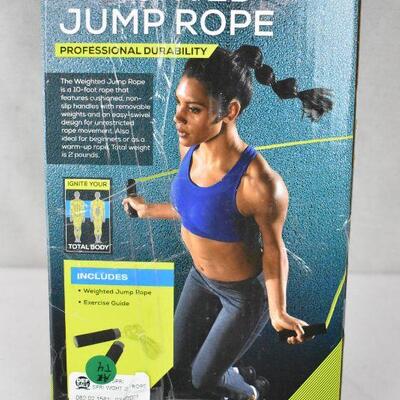 Ignite by SPRI Weighted Jump Rope (2lb). Open Packaging