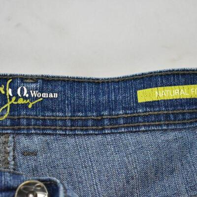 3 Pairs Women's Large Petite & 14 Petite Pants: 1 Navy 2 & Blue Jeans