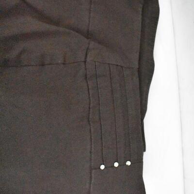 2 pairs Women's Dress Pants by JM Collection size 14W: 1 Brown 1 Gray