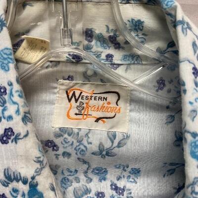 Pair of Vintage Retro Western Wear Button Front Shirts