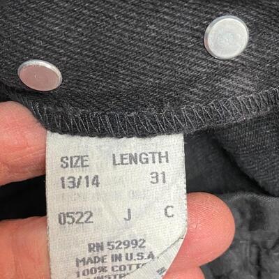 Women's Black Denim Lot Vest & Jeans Size Large 11/12 13/14
