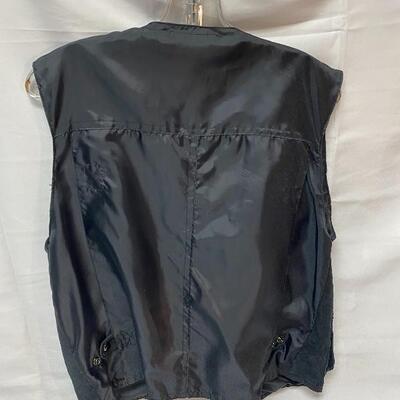 Black Suede Leather Vest by Royal Pacific Size Large