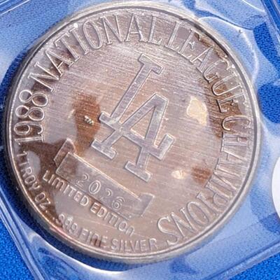 Lot 70: 1 oz. Silver Coin â€“ Dodgers