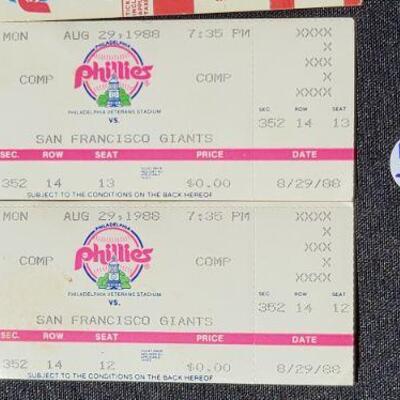 Lot 74: Vintage Phillies Baseball Game Tickets