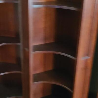Lot 122; Asian Inspired Curved Display/Bookshelves