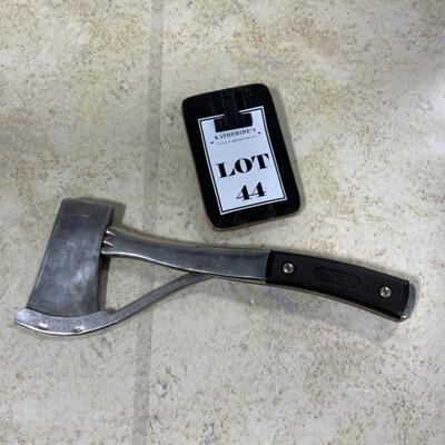 -44- VINTAGE | Marbleâ€™s #2 Safety Pocket Axe | Metal Handle | Original Scales