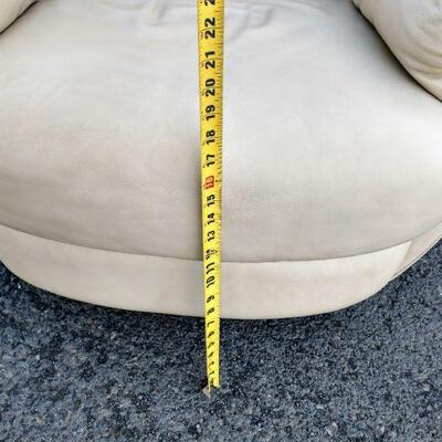 Lot #20 Natuzzi White Leather Armchair