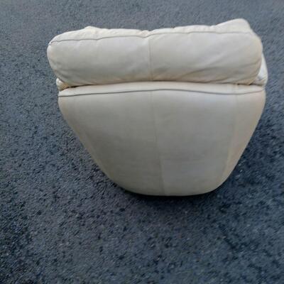 Lot #20 Natuzzi White Leather Armchair
