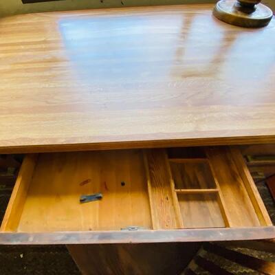 Vintage Wooden Desk, Tapered Legs