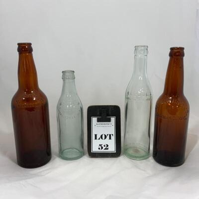 -52- VINTAGE | Glass Bottles | Manitowoc | Shawano | Allouez | Wisconsin