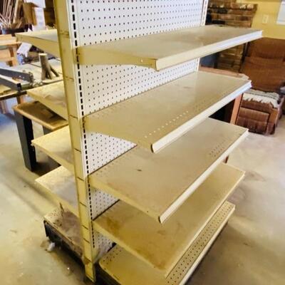 Set of 2 Commercial Two-Sided Display Shelves 