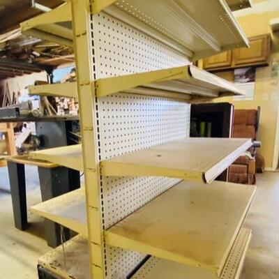 Set of 2 Commercial Two-Sided Display Shelves 