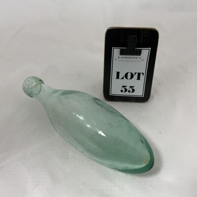 -55- ANTIQUE | 1880s Torpedo Blob-Top Soda Bottle | Round Bottom