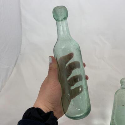 -56- ANTIQUE | Blob-Top Torpedo Soda Bottles | 1880s | Round Bottom