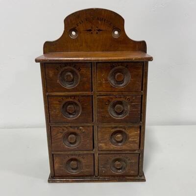 -58- ANTIQUE | 8 Drawer Spice Cabinet | CLEAN!