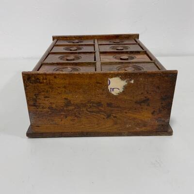 -58- ANTIQUE | 8 Drawer Spice Cabinet | CLEAN!