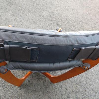 Lot 22 IMG Leather and Wood Chair From Norway