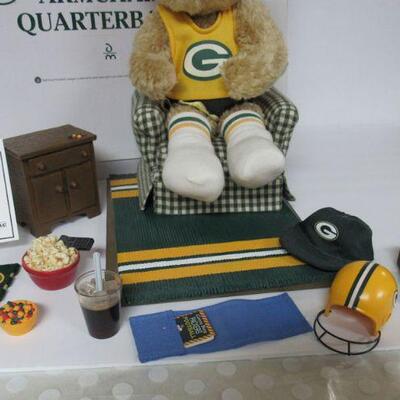 Danbury Mint Armchair Quarterback Bear Set in Box