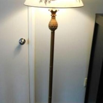 Metal Post Hospitality Floor Lamp with Painted Shade 63