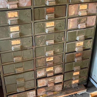 Vintage 27 draw parts bin