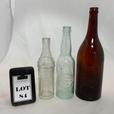 -84- VINTAGE | Menominee Michigan Glass Bottles | CL Hansen