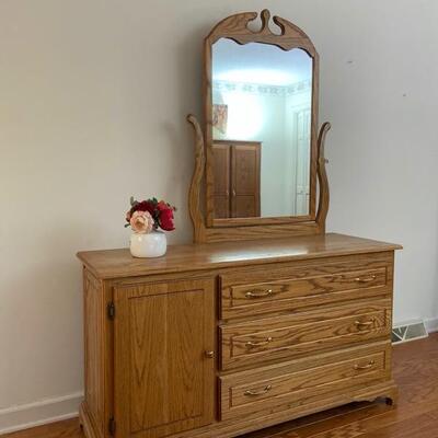 Handcrafted Solid Oak Dresser